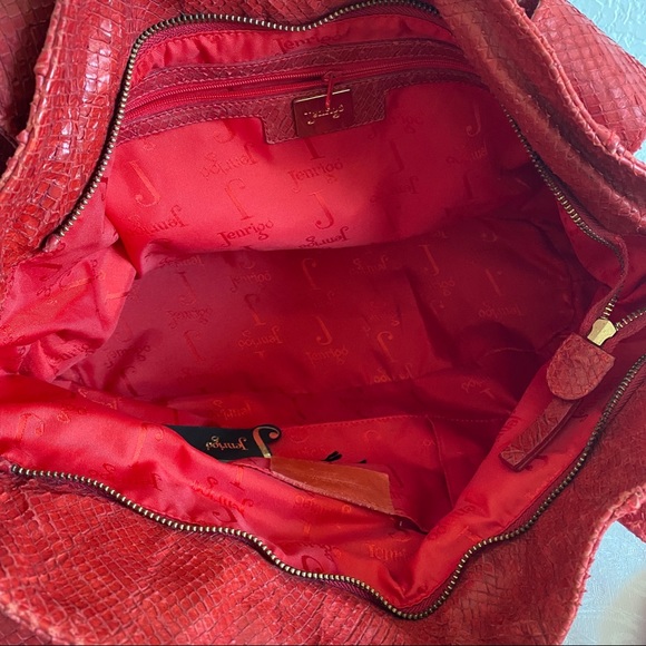 Jenrigo red python snakeskin bag - Picture 8 of 11
